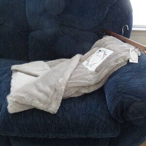 AVANTE HOME ~ Ultra Soft, THROW BLANKET ~ Faux Fur and Velour ~ NEW